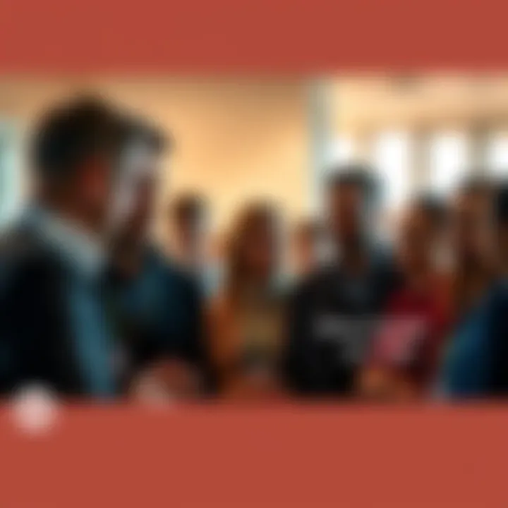 A diverse group of people engaged in a conversation, showing expressions of confusion and clarity.