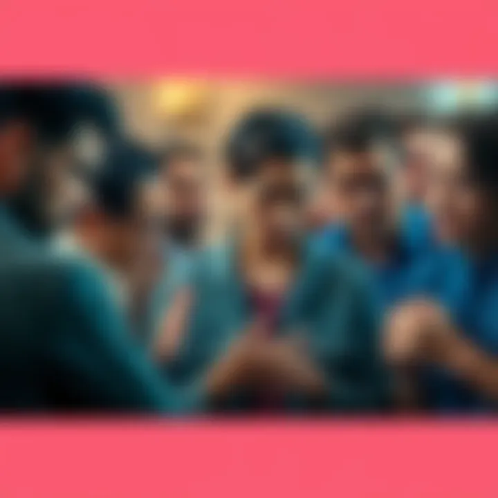 A group of individuals discussing their dissatisfaction about a recent event, showing signs of disagreement and concern