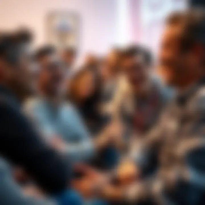 A group of people sharing jokes and laughing in an online forum discussion