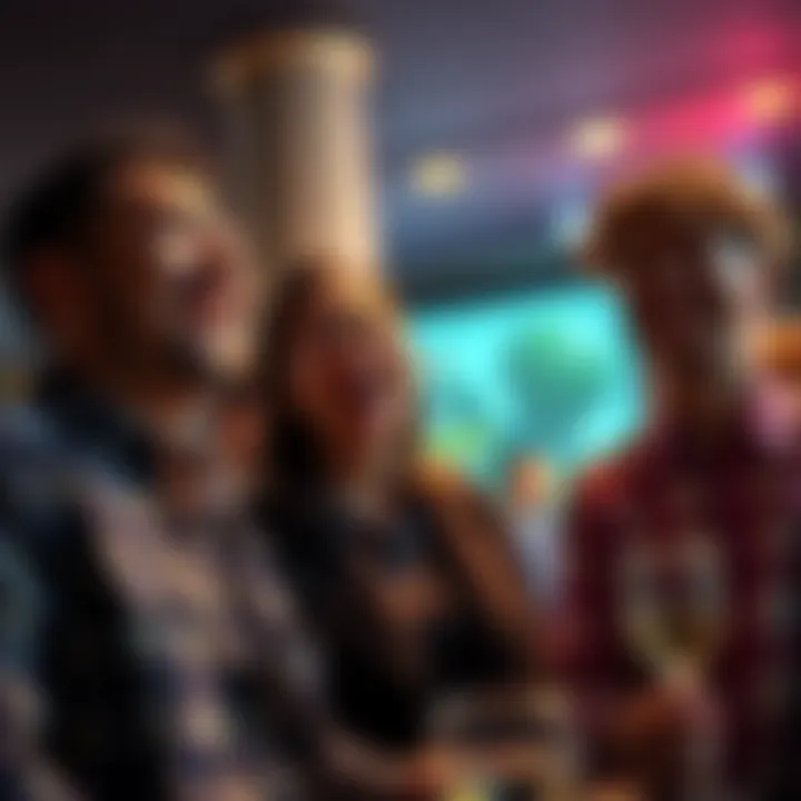 A group of friends laughing and enjoying humor at a gathering