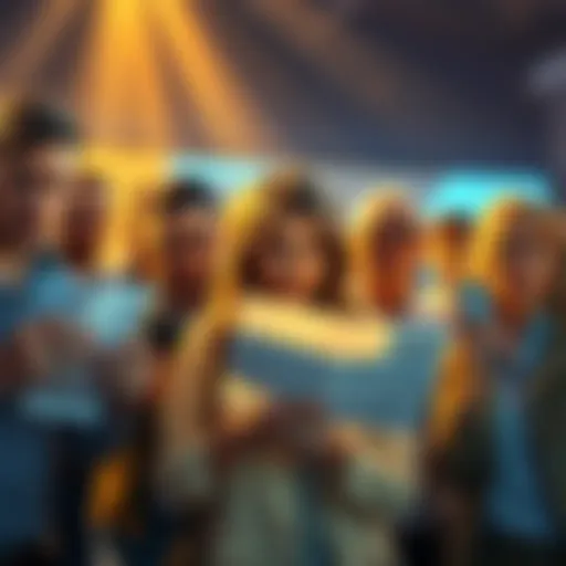 A group of people looking worried while holding financial documents and smartphones, symbolizing losses in cryptocurrency investments.