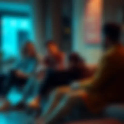 A group of people sitting together, sharing stories and offering support to one another during a tough time.