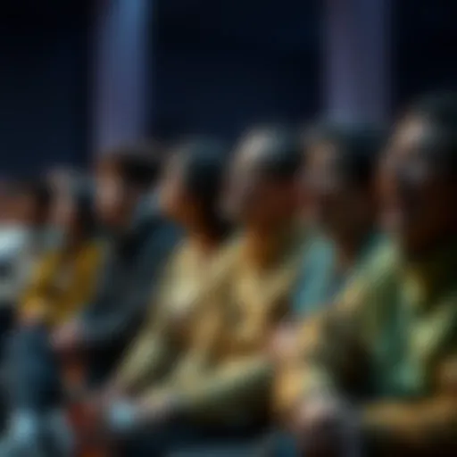 A group of people sitting together, looking anxious and hopeful as they wait for news after working hard.