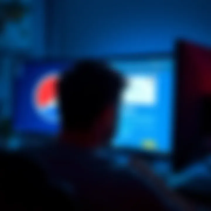 A concerned person looking at a computer screen with a Pepsi logo and an email about an airdrop