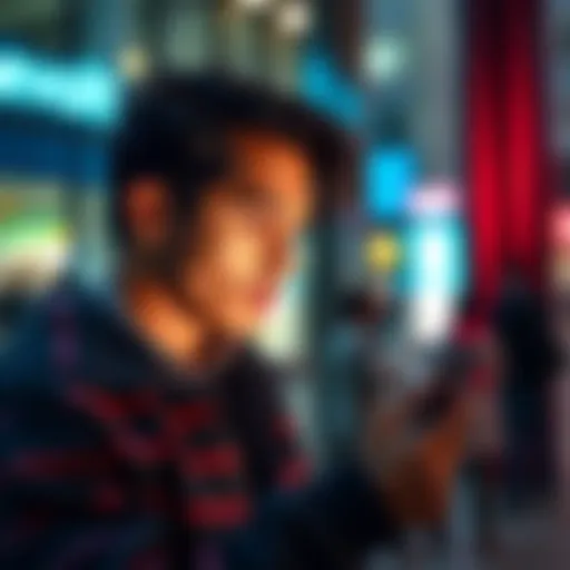 A person looks at their phone while thinking about switching to Revolut for their main bank account during a debt relief order