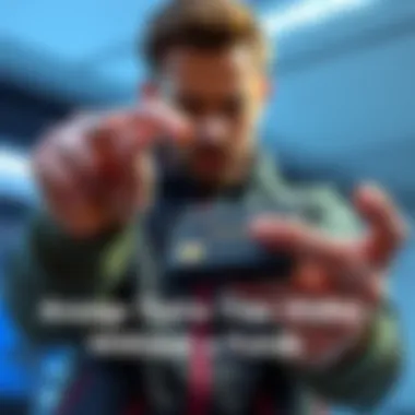 Person handling a Trezor wallet A person examining a Trezor hardware wallet, looking concerned about accessing their funds without a seed phrase.