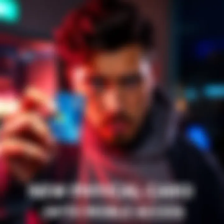 A person looking frustrated while holding a credit card, representing challenges in obtaining a new physical card without mobile access