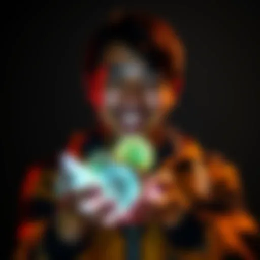 Person holding cryptocurrency coins A person smiling while holding shiny cryptocurrency coins in their hands, representing the concept of being paid in crypto