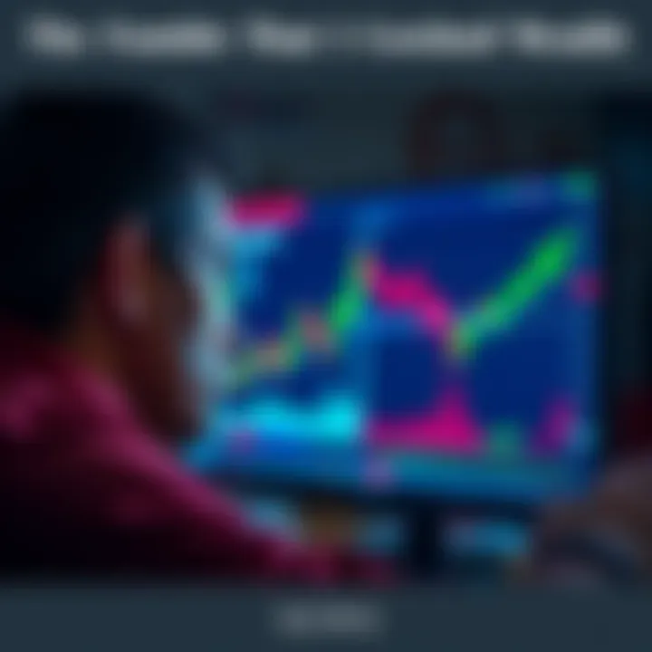 A person looking at falling cryptocurrency charts A worried individual staring at a computer screen displaying declining cryptocurrency graphs, representing financial loss