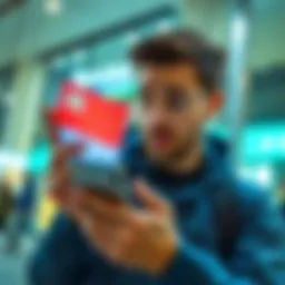 An American citizen in Germany expresses concern while reviewing a Revolut account application on a smartphone