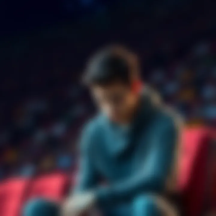 A person sitting alone with a dejected expression, symbolizing the pain of losing a competition or game.