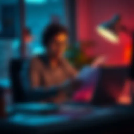 A person sitting at a desk with a laptop, looking frustrated while reviewing financial documents, seeking assistance with transaction issues.