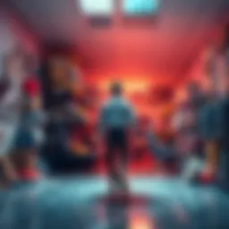 A person turning their back on a messy space, symbolizing the act of leaving behind what no longer serves them.