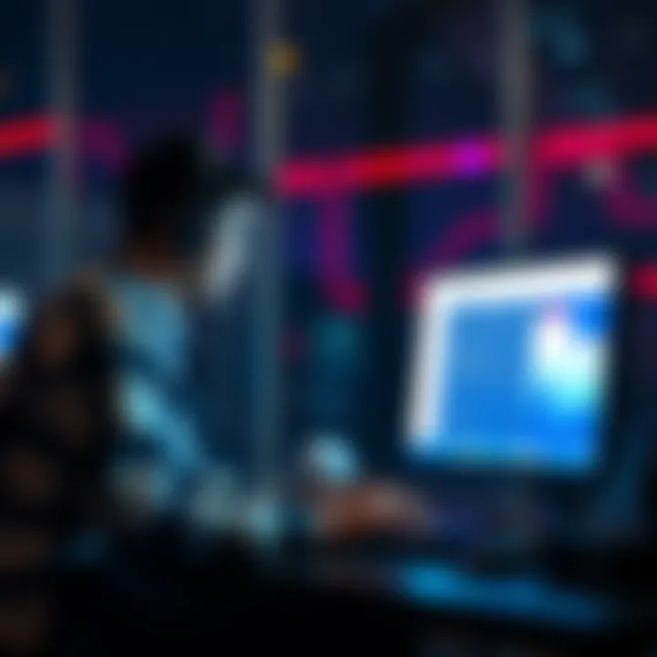 Person Asking for Help on Forums A person sitting at a computer, typing a message on a forum, looking hopeful for assistance with a coin transfer.