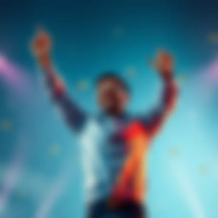 A person joyfully celebrating the achievement of a goal, showing excitement and satisfaction after completing it ahead of schedule.