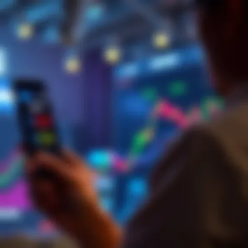 A person looks at a chart of $PEPE prices while holding a smartphone, pondering investment decisions.