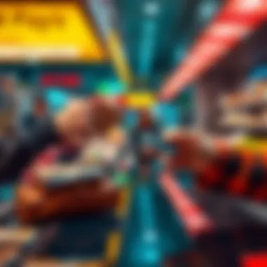 A person making a payment with a crypto debit card at a checkout counter