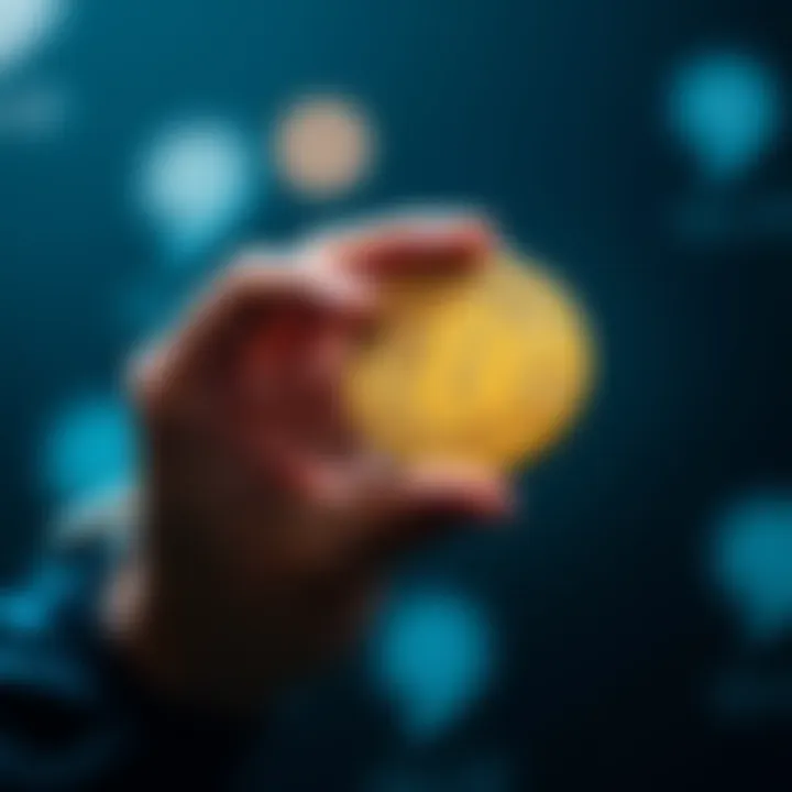 A person confidently holding a Bitcoin coin, symbolizing investment and financial decision-making.
