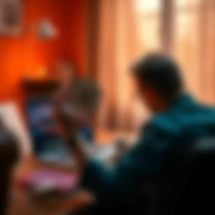 A person sitting at a desk, looking at a laptop with Bitcoin coins in their hand, reflecting on their investment journey.