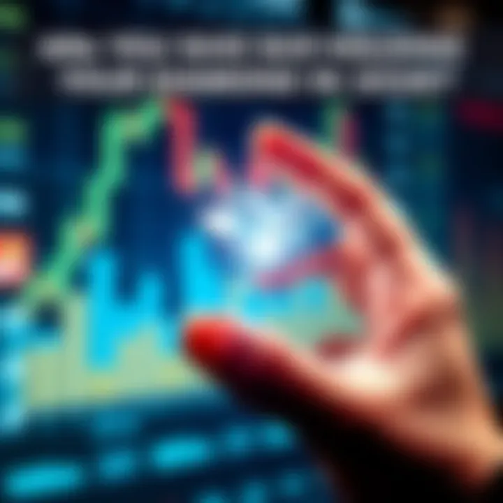 A person holding a shining diamond in their hand, symbolizing strong investment choices, with a stock market graph in the background