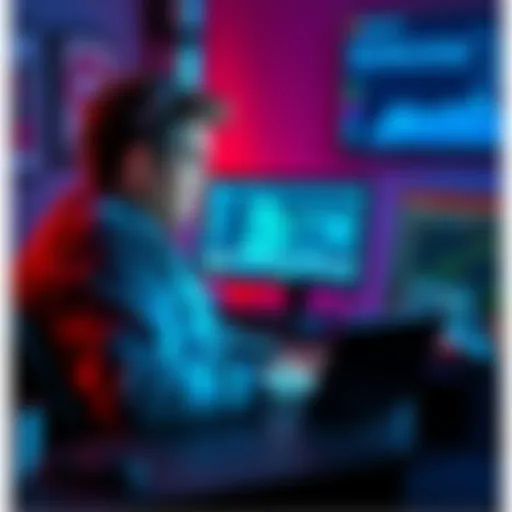 Individual sitting at a desk, staring at a laptop, frustrated while trying to access an old Bitcoin wallet.