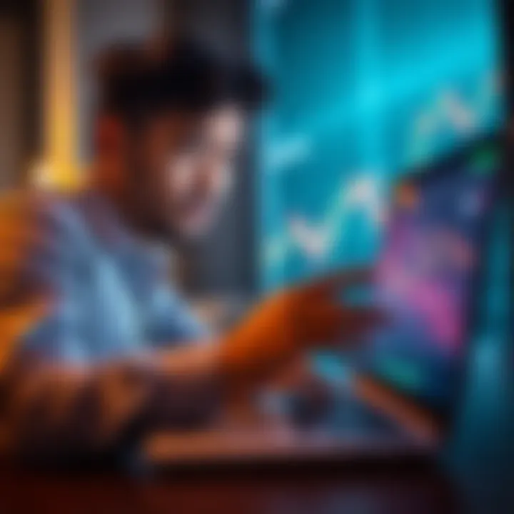 A person is concerned while viewing an Ethereum price chart on a laptop, reflecting on their $4,000 purchase decision.