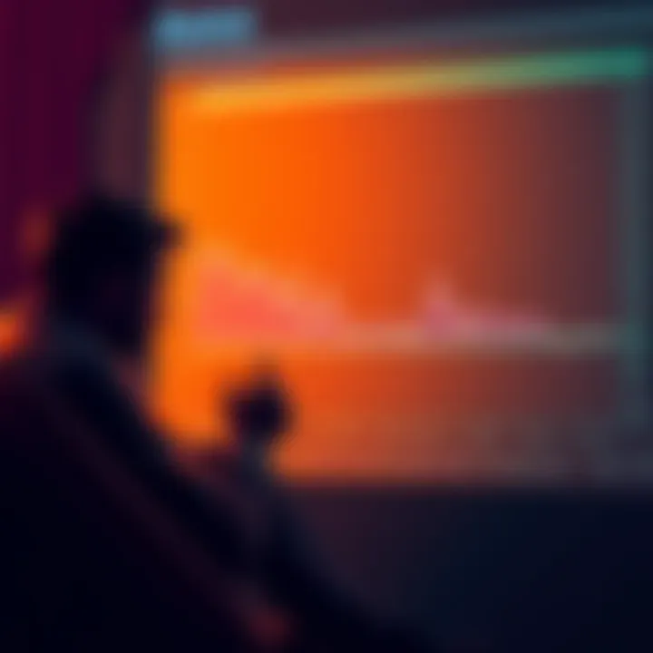 Individual sitting in despair while examining a graph of Avax currency prices, showing a downward trend