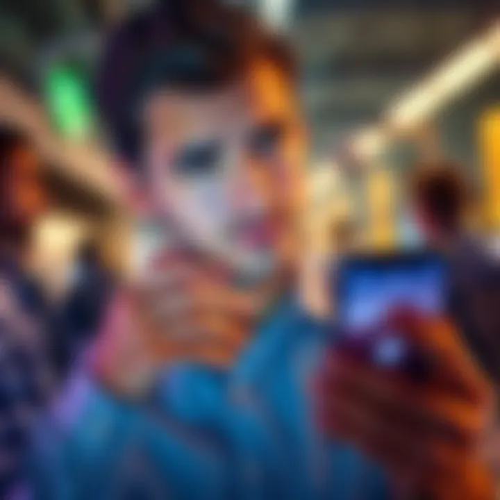 A person holds a smartphone with a puzzled expression, showing a balance error in a financial app.