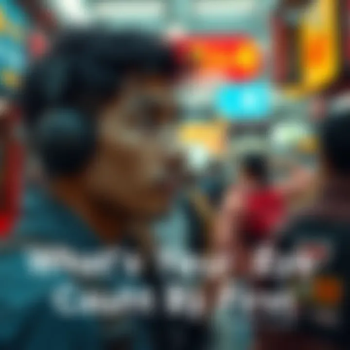 A person looking at different objects in a busy environment, showcasing what catches their eye first.