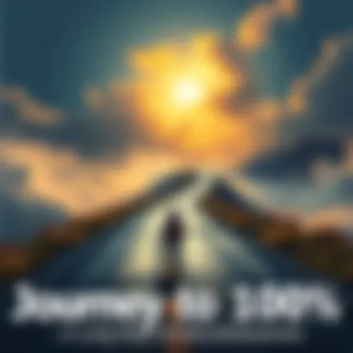 Individual walking along a long winding road symbolizing their quest for KoQ achievement