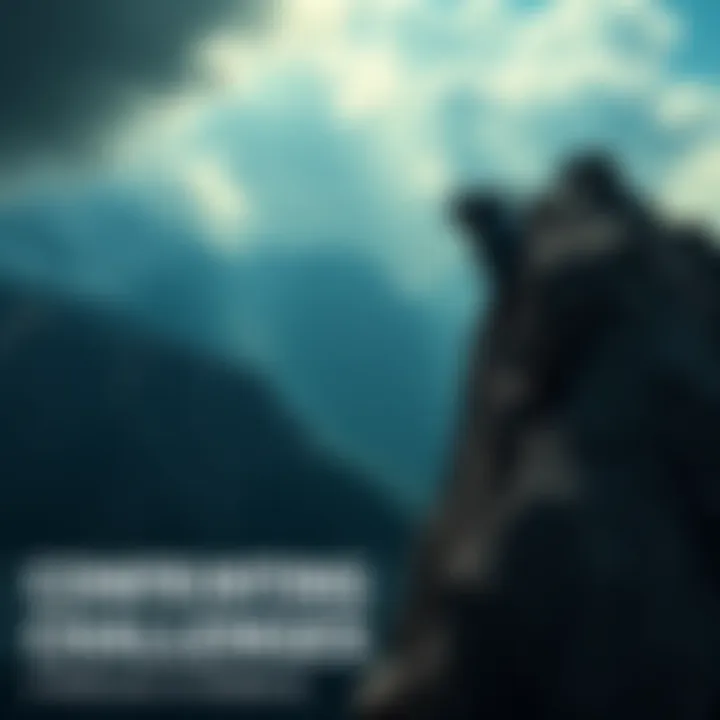 A person climbing a steep mountain, symbolizing resilience and determination in tough times.