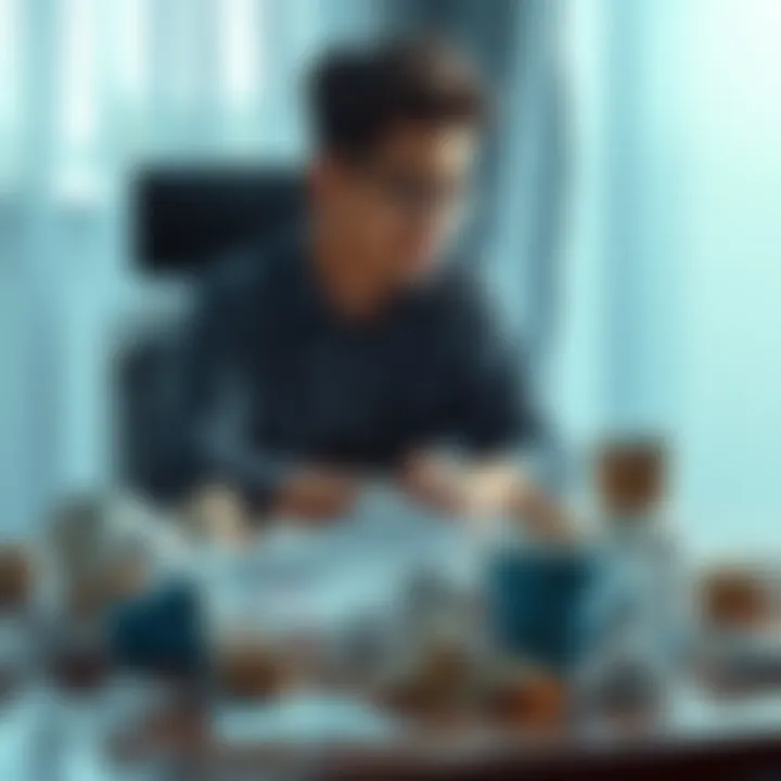 Individual sitting at a desk, looking contemplative while surrounded by crumpled papers and coffee cups, symbolizing a wasted effort.