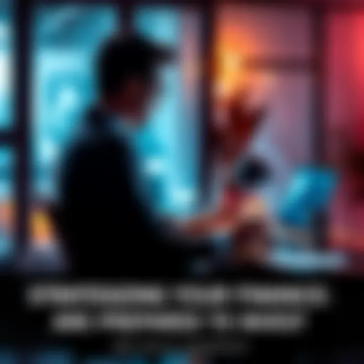 A person sitting at a desk with a laptop, reviewing financial documents and planning their investments, with a calculator and notepad nearby.