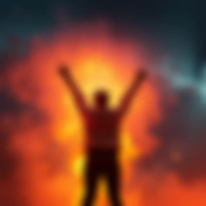 A person standing confidently with arms raised, celebrating achievement and motivation, symbolizing the call to action.