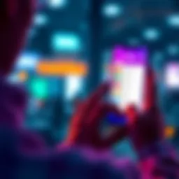 A person scrolling through hackathons on the Hakku app on their smartphone