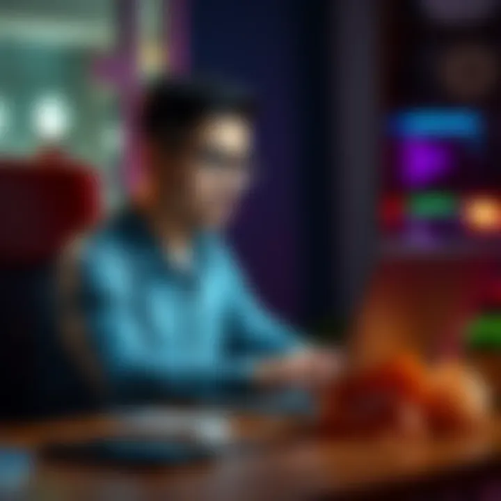 A person sitting at a desk with a laptop, looking concerned about KYC services and privacy