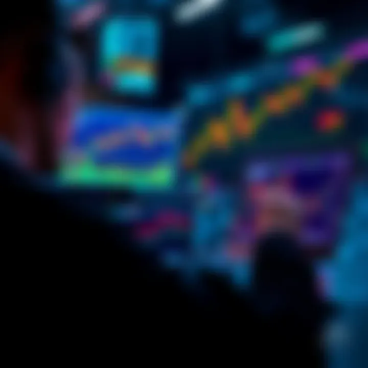 Individual analyzing cryptocurrency charts while using automated trading software