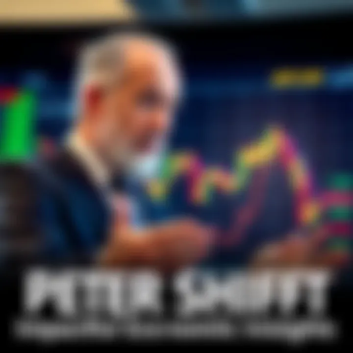 Peter Schiff Sharing Economic Insights Economist Peter Schiff discussing market trends with a chart in the background
