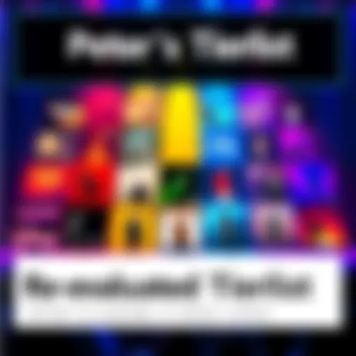 A vibrant tierlist graphic showcasing the ranking of Peter's albums, with album covers arranged in different tiers, excluding soundtracks.