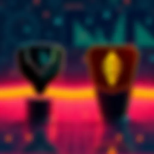 Comparison of Phantom and Solflare wallets An illustration showing the logos of Phantom and Solflare wallets side by side with a background related to cryptocurrency