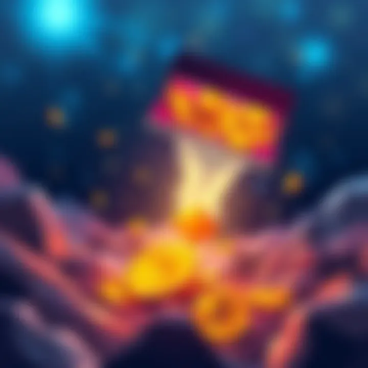 Phantom Wallet Illustration A visual representation of a phantom wallet with a disappearing amount of cryptocurrency, symbolizing security issues in crypto investments.