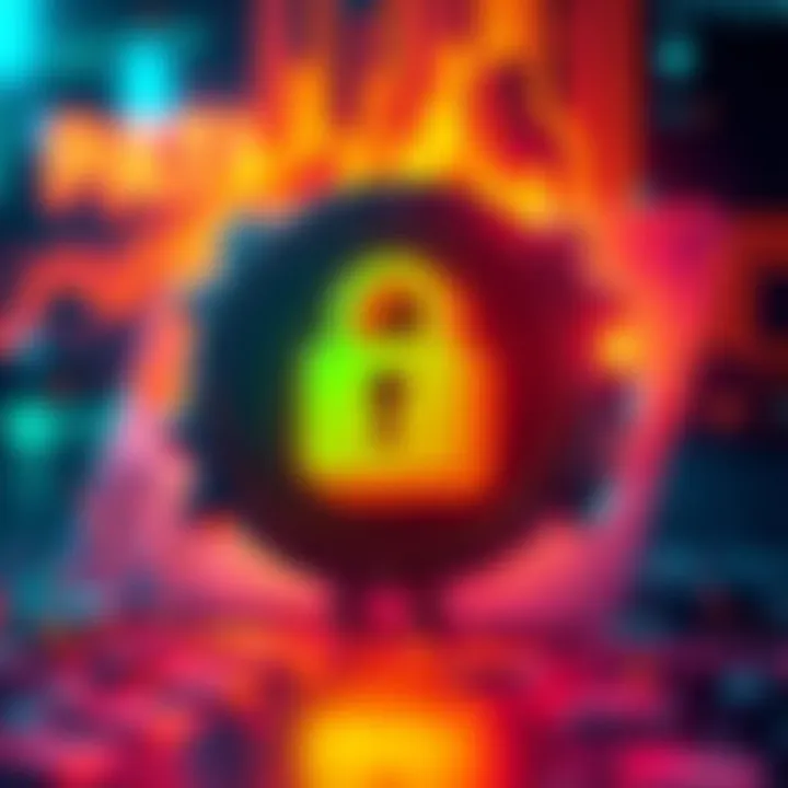 A visual representation of a Phantom wallet with a lock symbol and a warning sign, indicating security concerns and hacks.