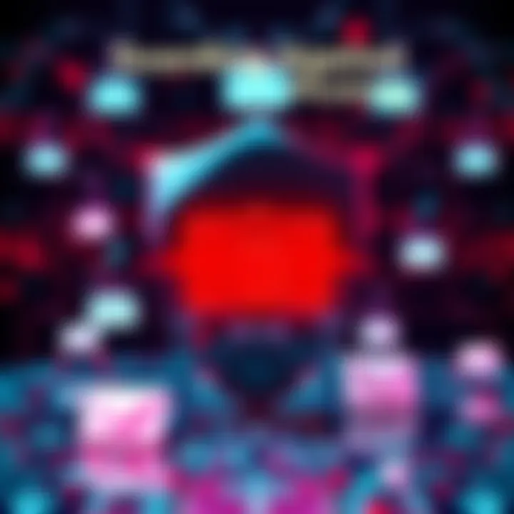 Guarding Against Phishing Threats An abstract representation of digital security with a shield and email icons, symbolizing protection against phishing attacks.