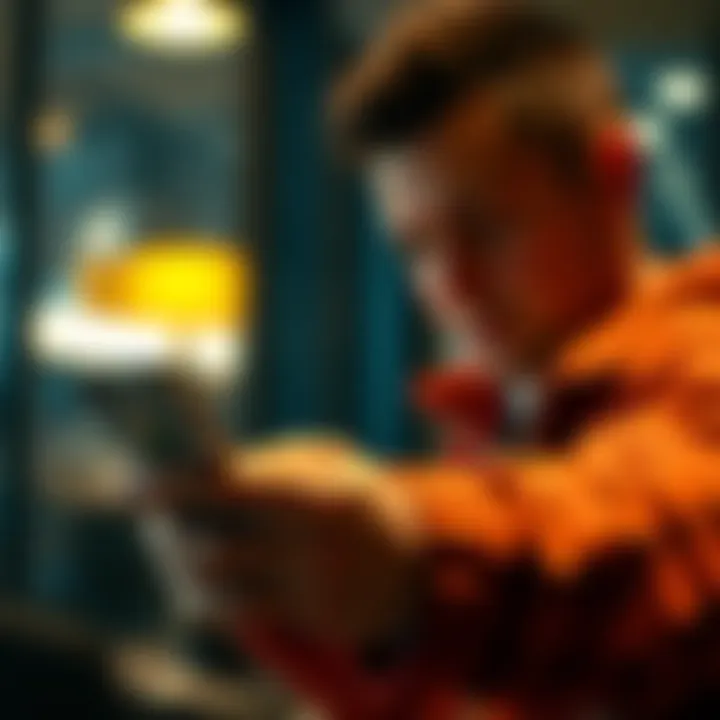 A person looking at a phone with a call verification message while trying to complete a wire transfer