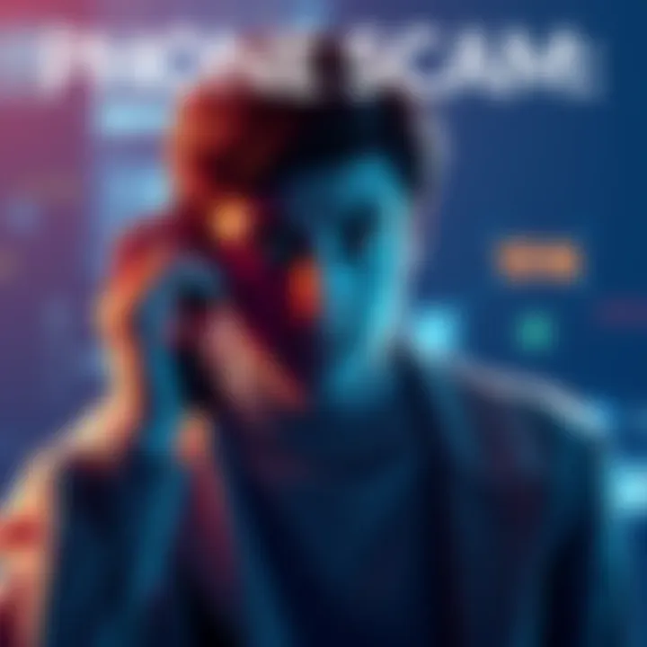 A worried person on the phone looking concerned about a scam call related to Coinbase.