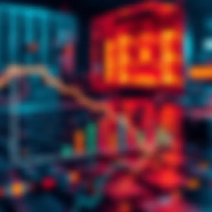 Graph showing the decrease in Pi mining rate, with a downward trend line and numbers illustrating the change