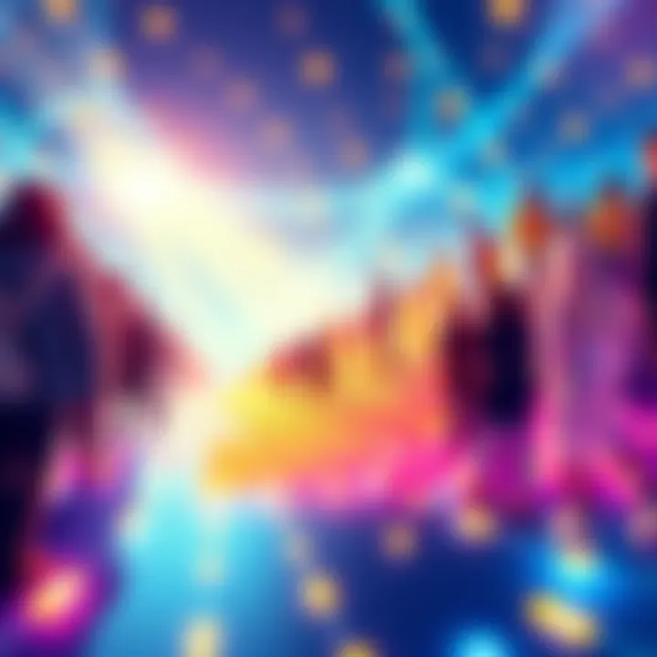 A digital illustration showing a vibrant network expanding with users engaging actively, symbolizing growth and interaction.