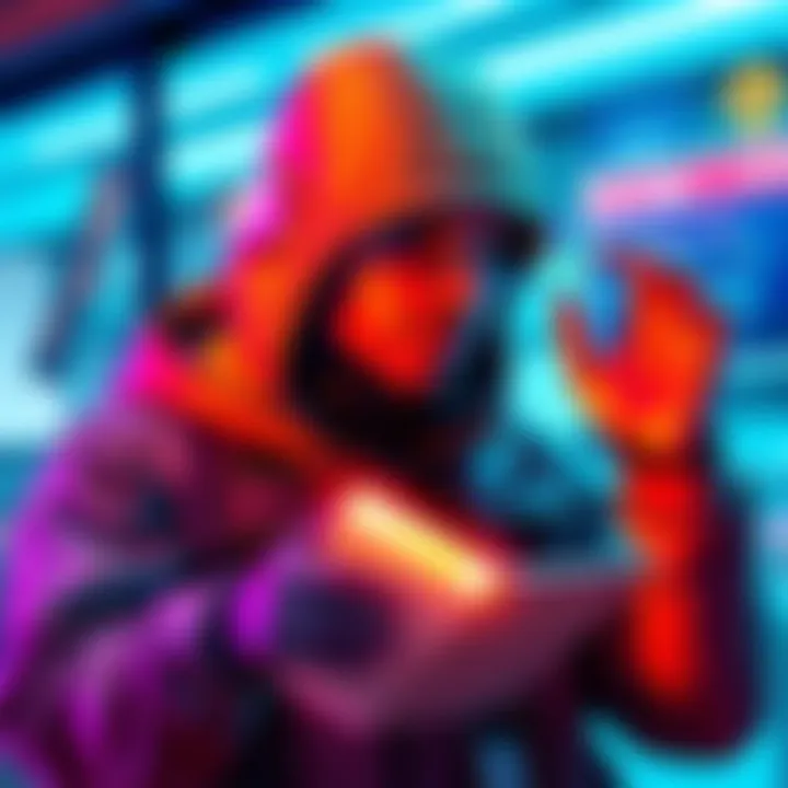 A vigilant user inspecting digital messages for scams, emphasizing community safety on the Pi Network