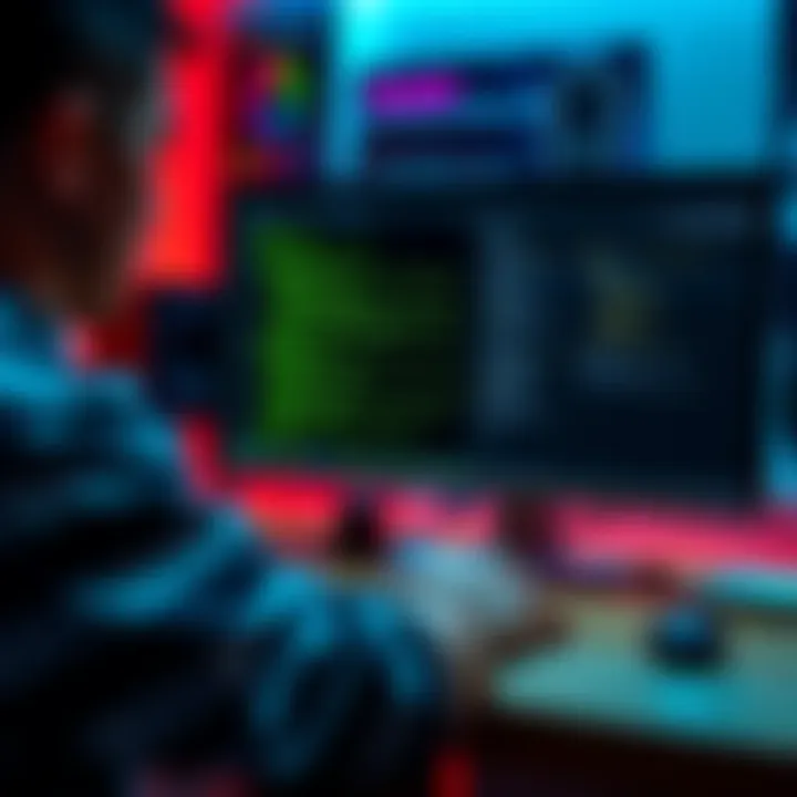 A person working on a computer with Linux interface while setting up a Pi-Node, showcasing the technical setup process.