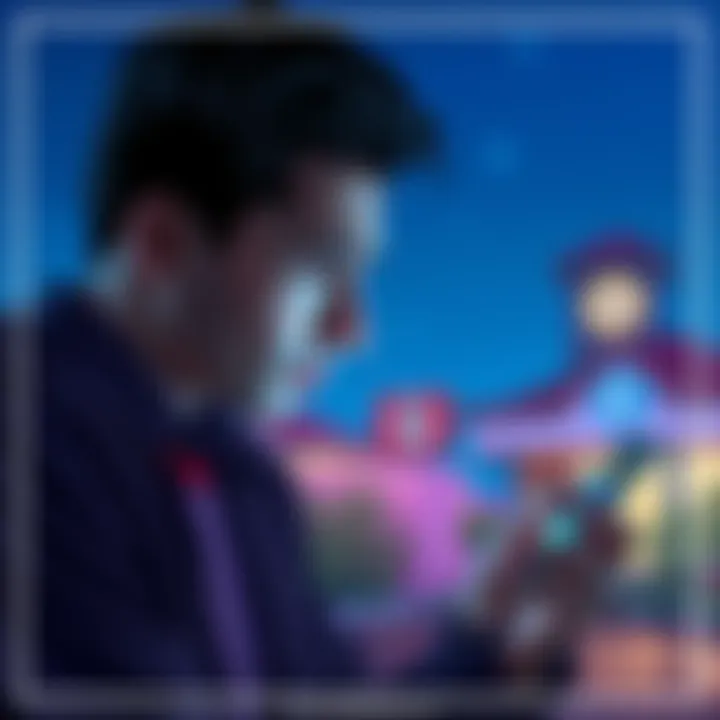 A worried person looking at their phone showing a drop in PI balance with an unknown address in the background.